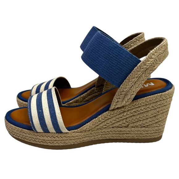 MIA Brittni Espadrille wedges blue white - 7.5 - Picture 2 of 12